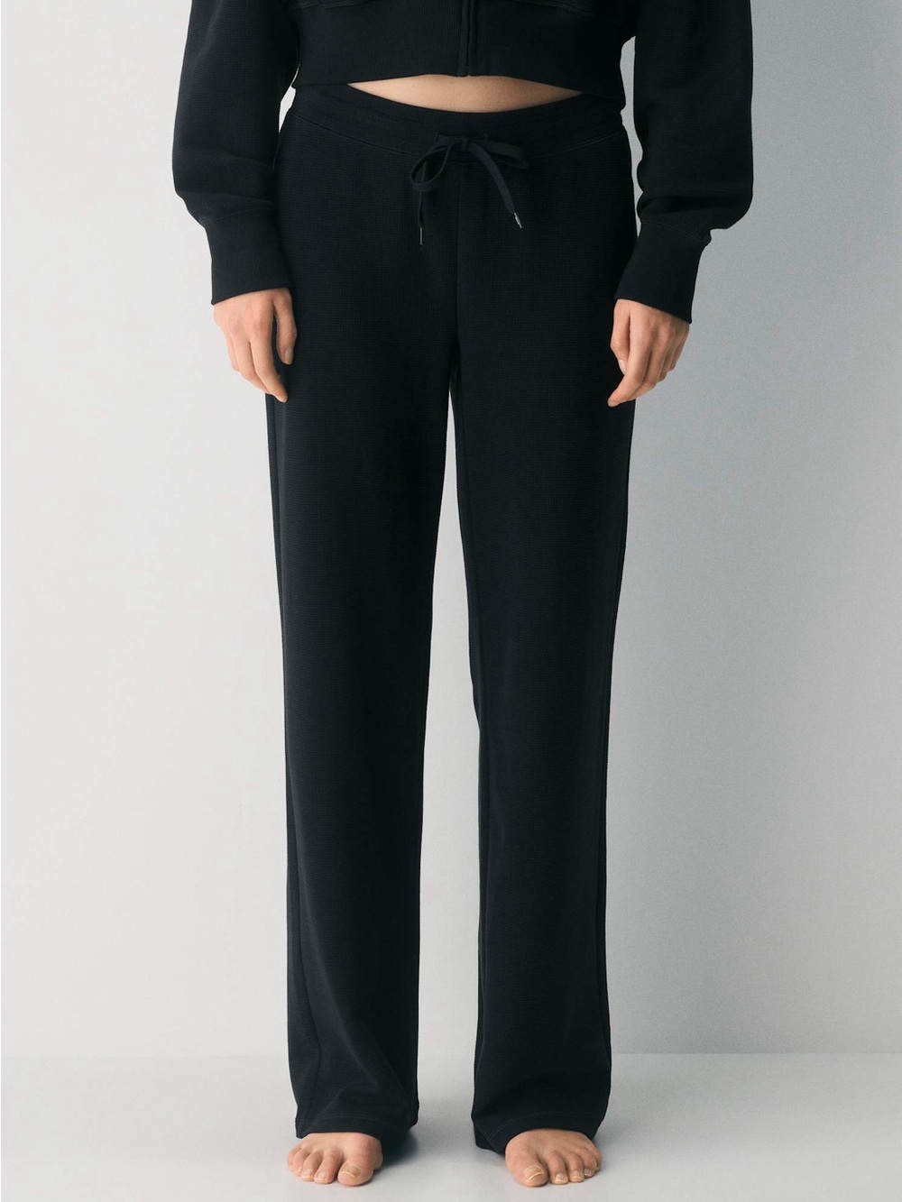 NWT Aritzia TNA Wafflex Pants in Black Size Large